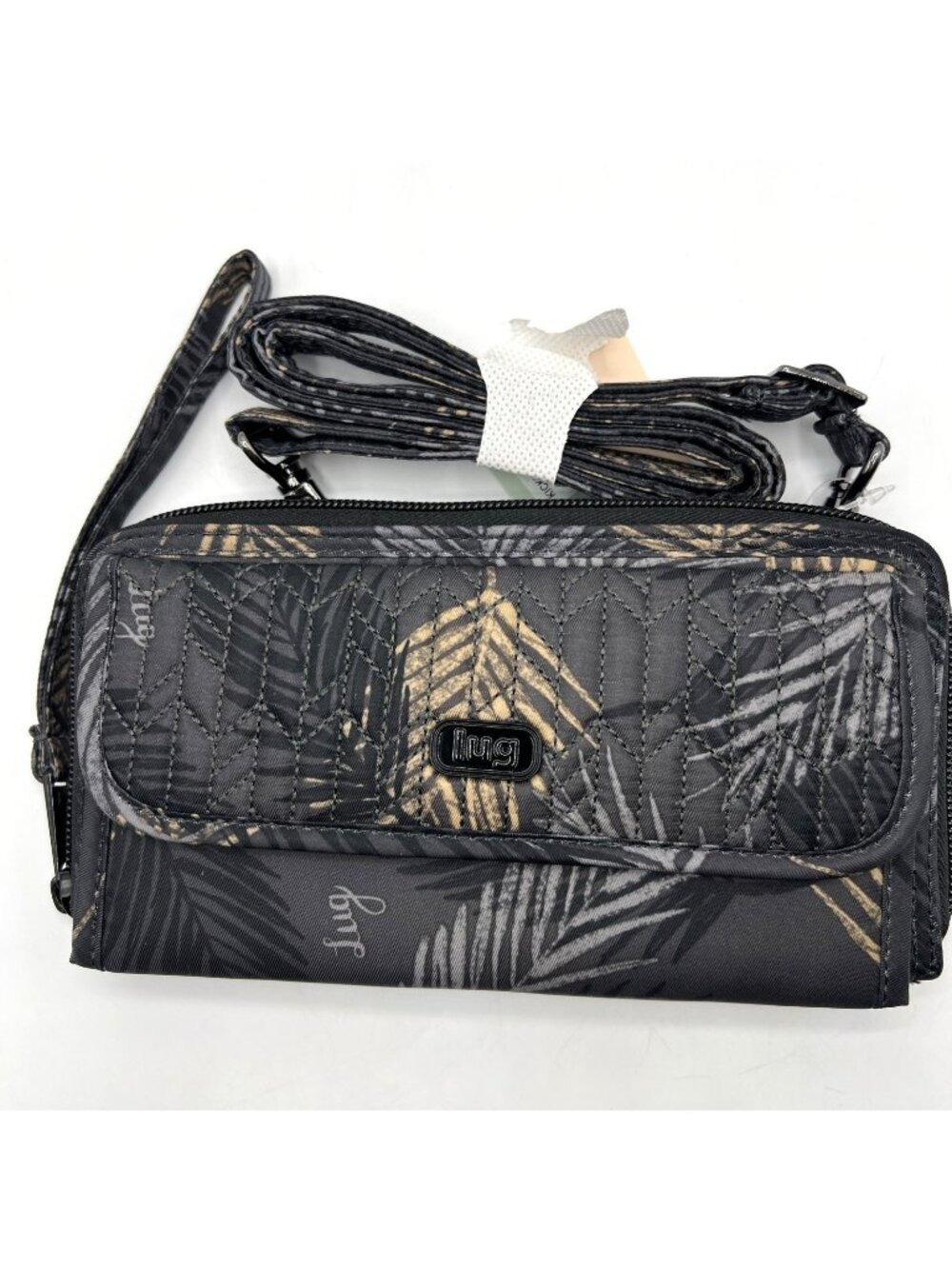 Lug Kickflip Crossbody Wristlet Tropical Grey Wallet Purse